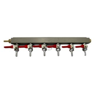 6 Output / 6 Way Gas Line Manifold Splitter