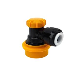 Duotight 8mm (5/16) x Ball Lock Disconnect - (Black + Yellow Liquid)