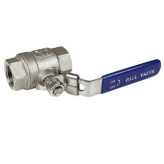 Stainless Steel Ball Valve 1/2 BSP x 1/2 BSP with large 14mm Bore