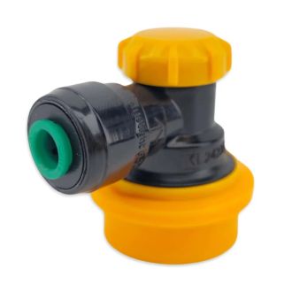 Duotight 6.35mm (1/4) x Ball Lock Disconnect - (Black + Yellow Liquid)