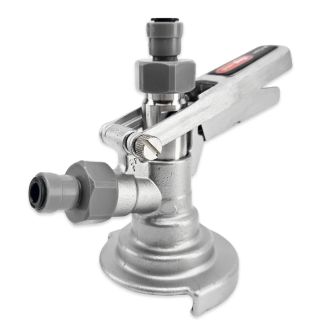 Keg Coupler A-Type with 8mm duotight fittings- Stainless Steel